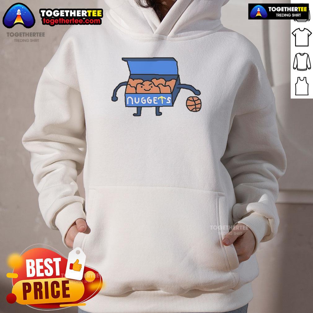 Nice Denver Nuggets Basketball Best Denver Logo All Time Cartoon Hoodie Alt Text: Cartoon hoodie featuring the best Denver Nuggets basketball logo of all time in vibrant colors.