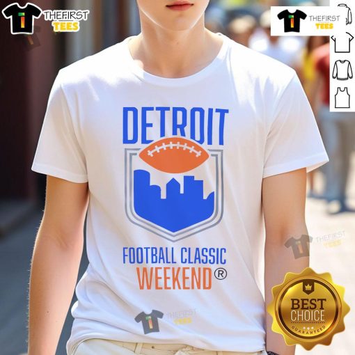 Nice Detroit Football Classic Weekend T-Shirt featuring a bold design perfect for game day and Detroit sports fans.