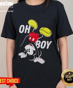 Nice Disney Mickey Mouse Oh Boy ladies tee featuring a fun graphic design, perfect for Disney fans and casual wear.