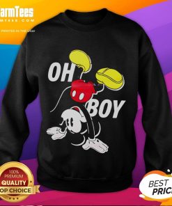 Alt Text: Cozy Nice Disney Mickey Mouse Oh Boy sweatshirt featuring a classic Mickey design, perfect for casual wear.