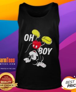 Nice Disney Mickey Mouse Oh Boy tank top featuring vibrant colors and iconic Mickey design for a fun, stylish look.