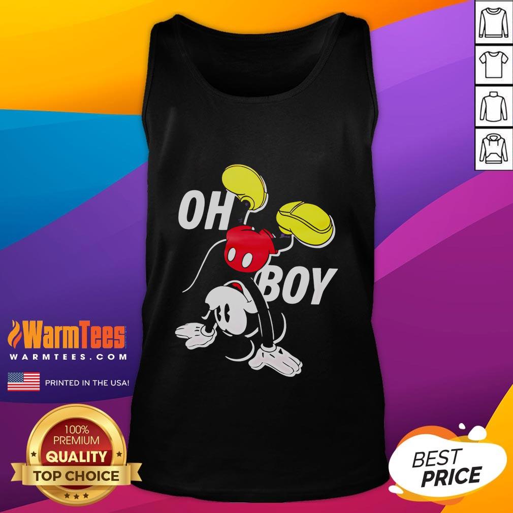 Nice Disney Mickey Mouse Oh Boy Tank Top Nice Disney Mickey Mouse Oh Boy tank top featuring vibrant colors and iconic Mickey design for a fun, stylish look.