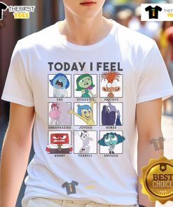 Alt Text: Nice Disney Pixar Inside Out 2 Today I Feel T-Shirt featuring colorful emotions design for fans of the film.
