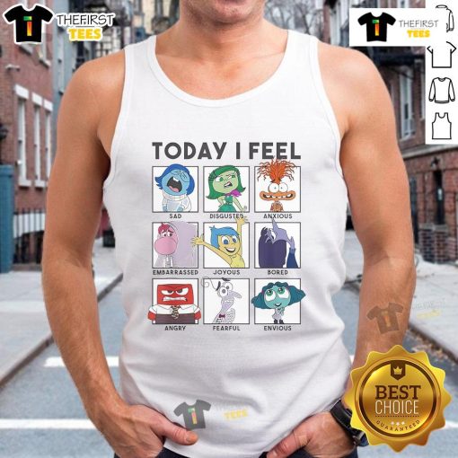 Nice Disney Pixar Inside Out 2 Today I Feel tank top featuring colorful emotions design for fans and fashion lovers.