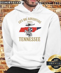 Cozy Nice Ed's Big Adventure Tennessee hoodie in a scenic outdoor setting, perfect for exploring the great outdoors.