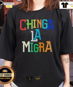 Nice FDT Chinga LA Migra Abolish ICE Ladies Tee featuring bold text design for activism and support against ICE.