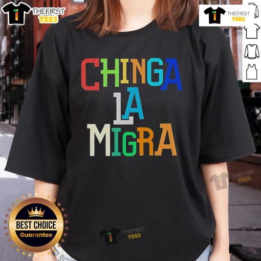 Nice FDT Chinga LA Migra Abolish ICE Ladies Tee featuring bold text design for activism and support against ICE.