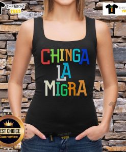 Chinga LA Migra tank top design advocating to abolish ICE, featuring bold graphics and a stylish fit for activism.