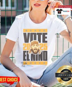 Vote for Fernando Tatis Jr. 2025 Ladies Tee featuring vibrant design, perfect for baseball fans and supporters.