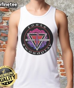 Nice Forte Swordplay logo tank top featuring a stylish design for martial arts enthusiasts and casual wear.