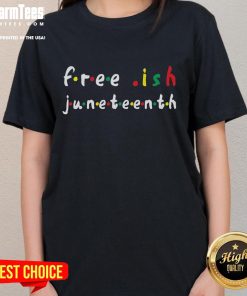 Alt Text: Juneteenth flag design on a ladies tee celebrating Black freedom, 2020 edition for Juneteenth Day.