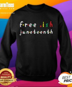 Juneteenth Day flag sweatshirt celebrating Black freedom, featuring the Nice Free-Ish design from 1865.