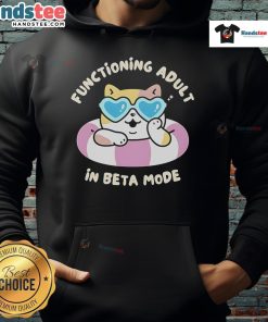 Nice functioning adult in beta mode wearing a cat hoodie, showcasing a fun and quirky fashion style.