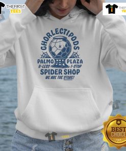 Nice Ghorlectipods Spider Shop Hoodie featuring a vibrant spider graphic, perfect for arachnid enthusiasts and cozy wear.