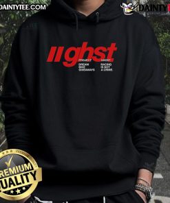 Alt Text: Nice Ghost Racing GHST Dream Racing Bike hoodie design, featuring a unique crime-themed graphic for racing enthusiasts.