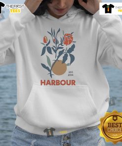 Nice Harbour Rose Est 2014 hoodie in a stylish design, perfect for casual wear and showcasing brand pride.