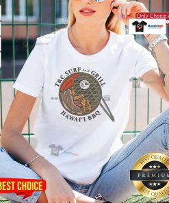 Nice Hawaii BBQ Jersey Ladies Tee featuring vibrant colors and a casual design, perfect for summer gatherings.