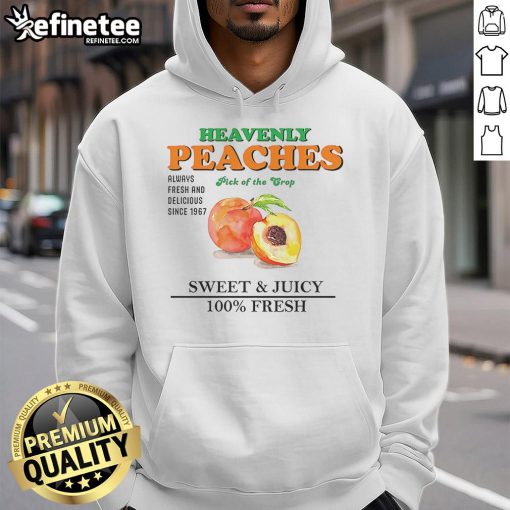 Nice Heavenly Peaches Pick of the Crop hoodie featuring sweet and juicy peach graphics on a fresh, stylish design.