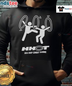 Nice Hula Hoop Combat Training HHCT Hoodie worn by an athlete during an energetic workout session.