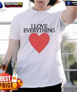 Nice I Love Everything Heart T-Shirt featuring a vibrant heart design, perfect for expressing love and positivity.