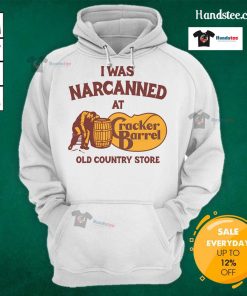 Alt Text: Cozy hoodie featuring 'Nice, I Was Narcanned' design, perfect for visits to the old country store.