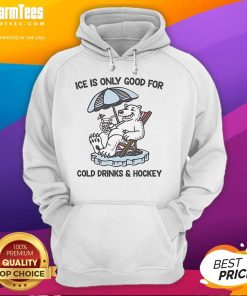 Nice Ice hoodie featuring a fun slogan for cold drinks and hockey lovers, perfect for casual wear and sports enthusiasts.