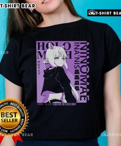 Nice Ina Hololive Ninomae Inanis Vtuber Ladies Tee featuring vibrant artwork of the popular VTuber character.