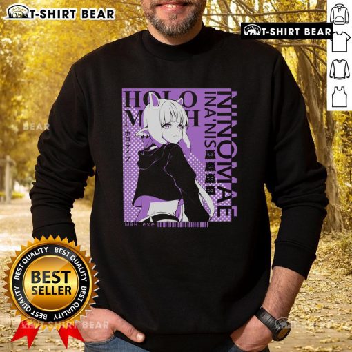 Alt Text: Cute Nice-Ina Hololive Ninomae Inanis Vtuber sweatshirt featuring vibrant colors and a stylish design for fans.