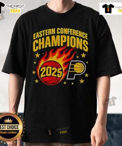 Nice Indiana Pacers Eastern Conference Champions 2025 T-Shirt featuring vibrant team colors and bold championship graphics.