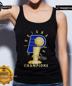 2025 NBA Finals Champions limited tank top featuring Indiana Pacers logo and vibrant design, perfect for fans.