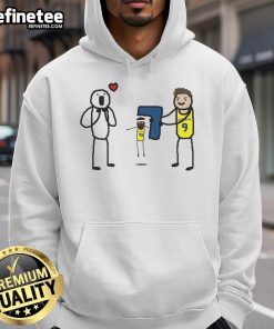 Alt Text: Cartoon hoodie featuring T.J. McConnell, celebrating Indiana Pacers' Finals Game 7 victory.