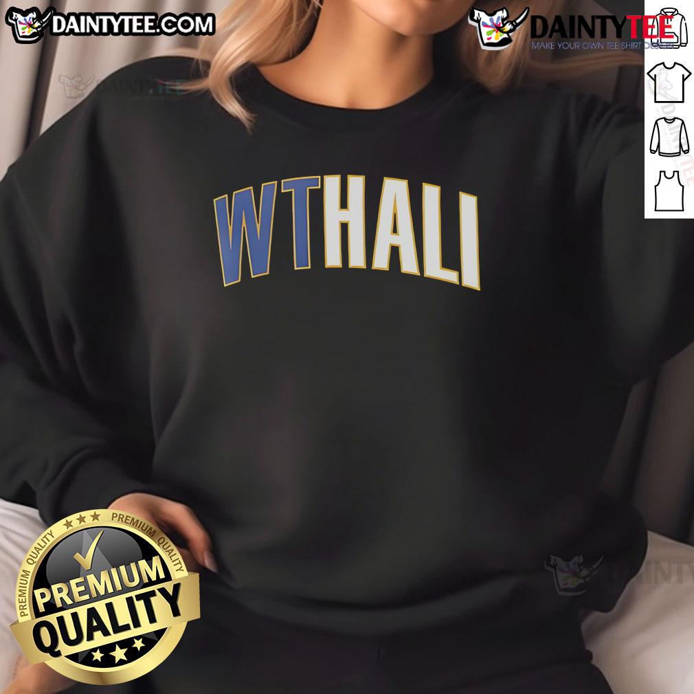 Nice Indiana Pacers Tyrese Haliburton Wthali Sweatshirt Tyrese Haliburton wearing a Nice Indiana Pacers sweatshirt, showcasing WTHali design, perfect for basketball fans.