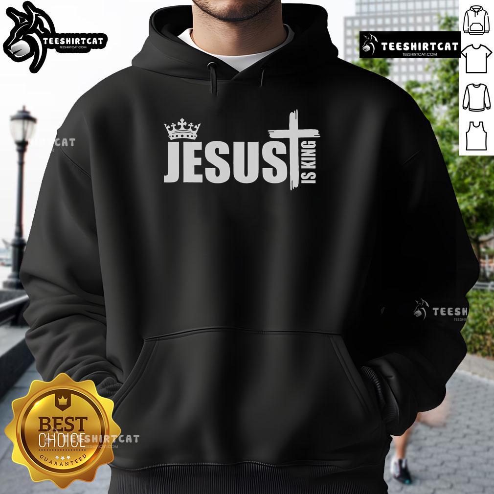 Nice Jesus Is King Simple Crown Logo Hoodie Nice Jesus Is King Simple Crown Logo Hoodie featuring a minimalist crown design on a stylish black hoodie.