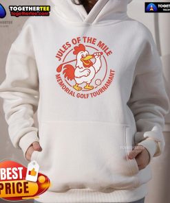 Nice Jules of the Mile Memorial Golf Tournament hoodie featuring vibrant colors and a stylish design for golf enthusiasts.