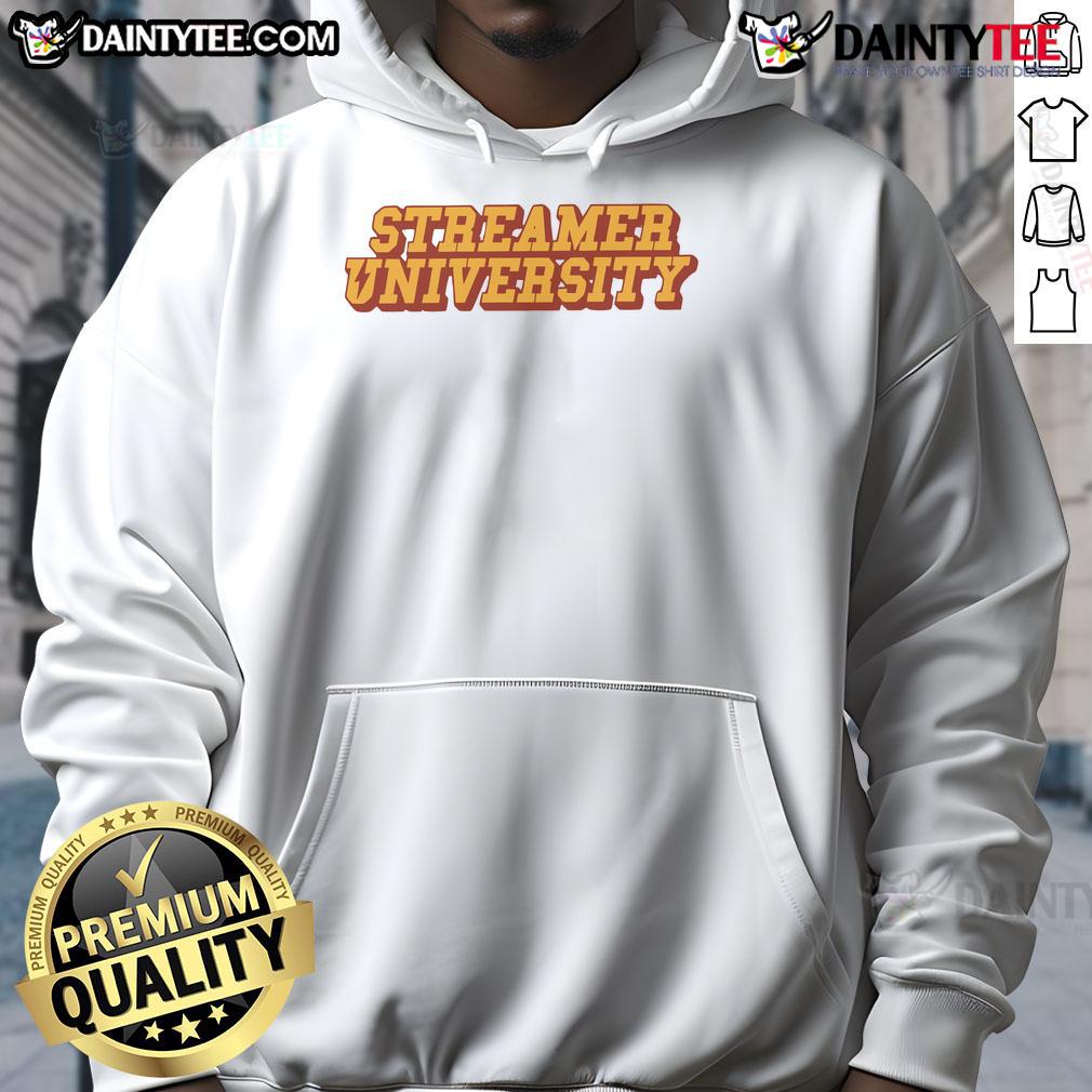 Nice Kai Cenat Streamer University Hoodie Alt Text: Kai Cenat wearing a stylish university hoodie, showcasing his vibrant streaming personality and casual fashion.