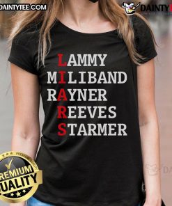 Nice Lammy Miliband Rayner Reeves Starmer Ladies Tee featuring vibrant graphics and a stylish fit for casual wear.