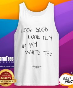 Stylish Liquid Rose Leisan tank top in white, perfect for a chic look. Nice look, good look, fly outfit inspiration.