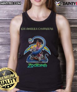 Nice Los Angeles Chargers Zootopia 2 tank top featuring vibrant graphics and a sporty design, perfect for game day.