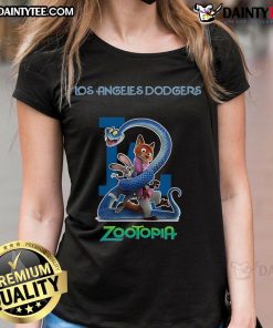 Nice Los Angeles Dodgers Zootopia 2 Ladies Tee featuring vibrant graphics and comfortable fit for fans.