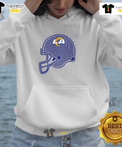 Stylish Los Angeles Rams polka dots helmet hoodie, perfect for fans showcasing team spirit in a trendy design.