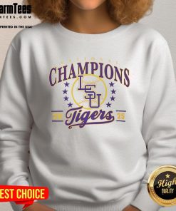 LSU Tigers Baseball National Champions 2025 sweatshirt displayed in vibrant colors, perfect for fans and supporters.