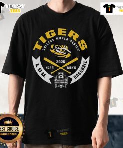 Alt Text: Nice LSU Tigers College World Series NCAA 2025 baseball t-shirt featuring vibrant team colors and logo.