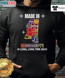 Alt Text: Cozy 'Nice Made In Mississippi A Long Long Time Ago' hoodie, perfect for casual wear and showcasing Southern pride.
