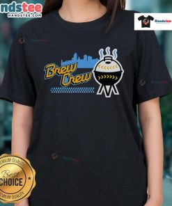 2025 Milwaukee Brewers City Connect graphic on a stylish ladies tee, showcasing team spirit and trendy design.