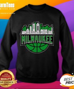 2025 Milwaukee Bucks sweatshirt featuring a stylish city-inspired design, perfect for fans and comfort.