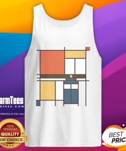 Stylish Nice Mondrian Who tank top featuring vibrant geometric patterns and a modern design, perfect for casual wear.