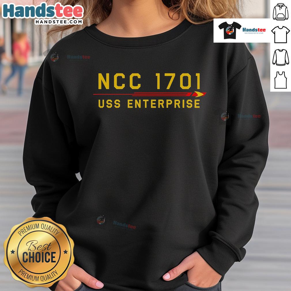 Nice Ncc 1701 Uss Enterprise Sweatshirt Nice NCC-1701 USS Enterprise sweatshirt featuring iconic Star Trek design, perfect for fans and casual wear.