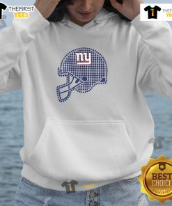 New York Giants polka dots hoodie featuring a stylish helmet design, perfect for fans and casual wear.