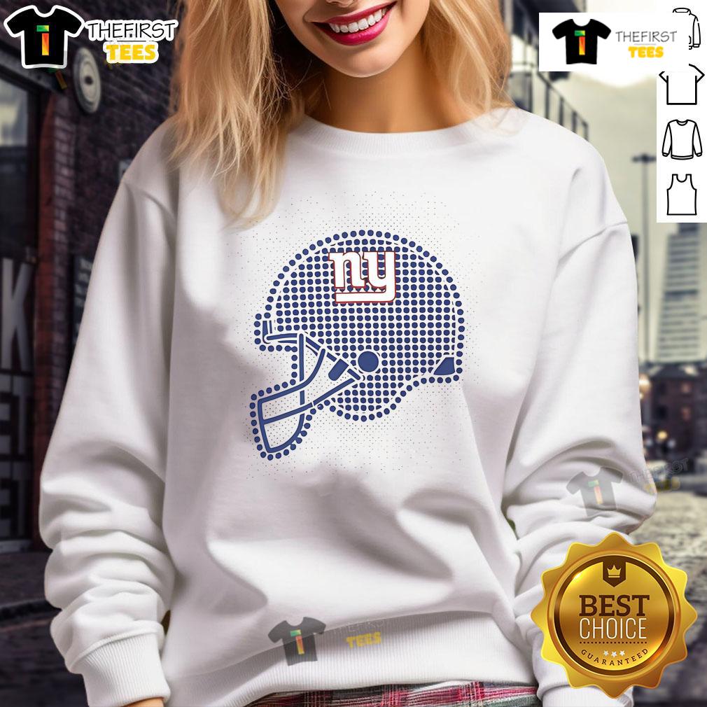 Nice New York Giants Polka Dots Helmet Sweatshirt Alt Text: Nice New York Giants polka dots helmet sweatshirt in vibrant colors, perfect for NFL fans and game day wear.