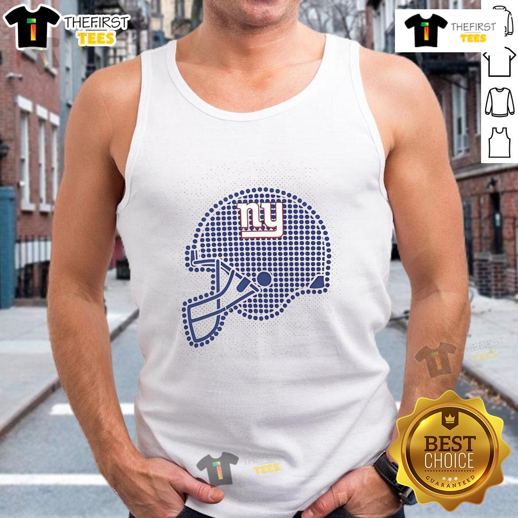 Nice New York Giants Polka Dots Helmet Tank Top Alt Text: Stylish New York Giants polka dots helmet tank top, perfect for game day and showcasing team spirit.